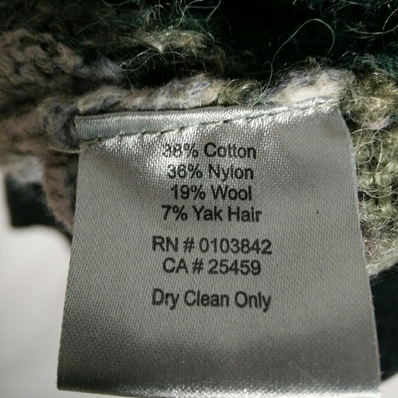 LINE Knitwear Striped Sweater Yak Wool Bl Large - Picture 4 of 4